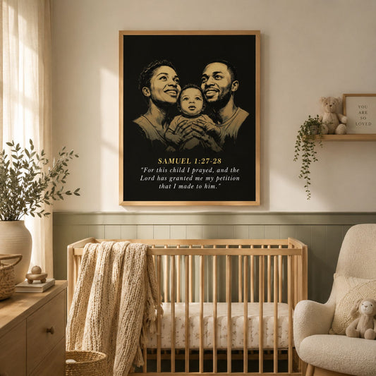 Bible Verse Wall Decor Nursery, “For This Child We Have Prayed” 1 Samuel 1:27 Christian Baby Room Print, Minimalist Nursery Wall Art, Neutral Baby Digital Download