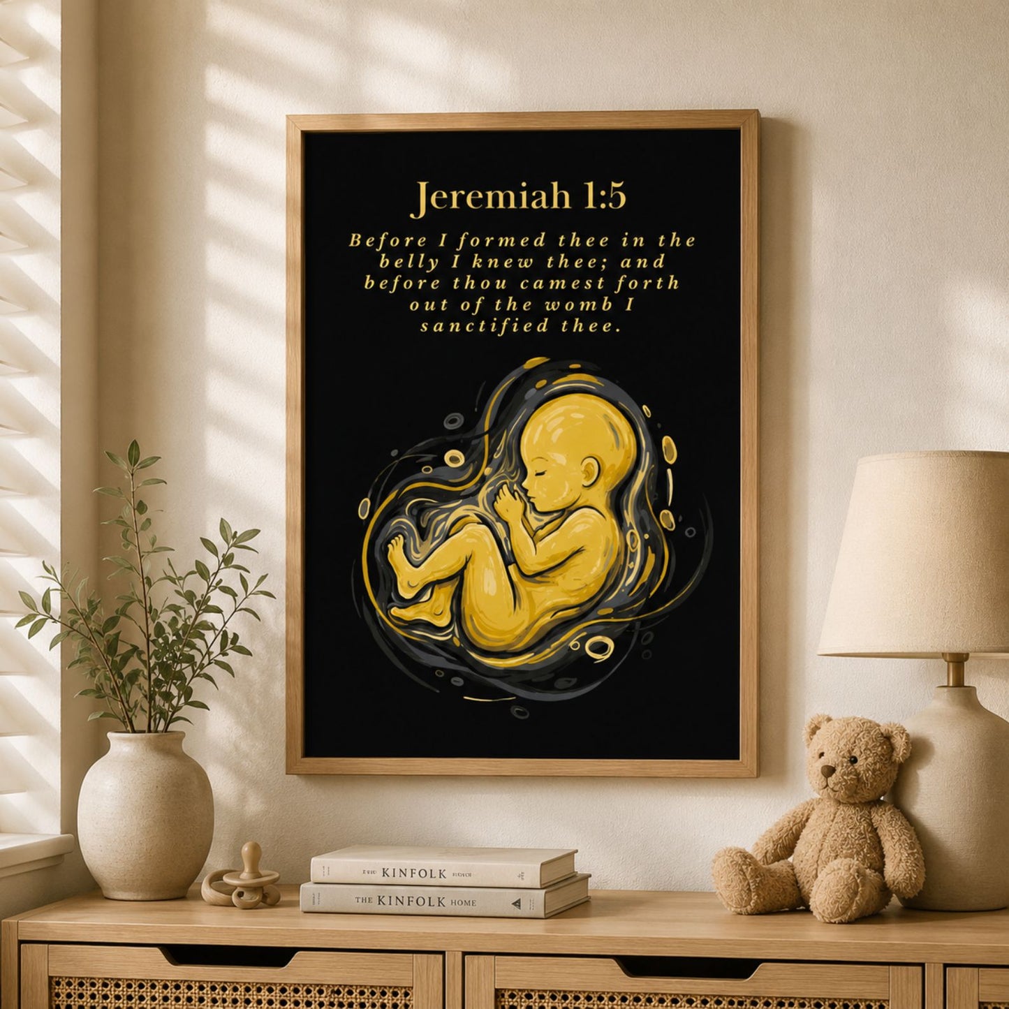 Before I Formed You In The Womb Nursery Decor – Jeremiah 1:5 Christian Nursery Wall Art, Neutral Baby Bible Verse Print, Minimalist Nursery Digital Download