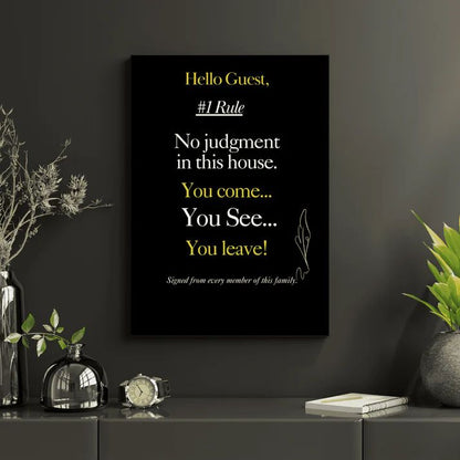 In This House Wall Art, Family Rules Wall Decor, Funny House Rules Sign, Family Quote Printable Christian Family Room Decor, New Home Gift Digital Print