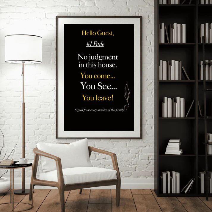 In This House Wall Art, Family Rules Wall Decor, Funny House Rules Sign, Family Quote Printable Christian Family Room Decor, New Home Gift Digital Print
