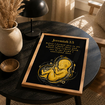Before I Formed You In The Womb Nursery Decor – Jeremiah 1:5 Christian Nursery Wall Art, Neutral Baby Bible Verse Print, Minimalist Nursery Digital Download
