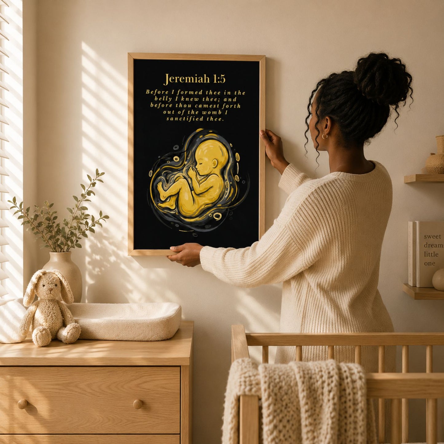 Before I Formed You In The Womb Nursery Decor – Jeremiah 1:5 Christian Nursery Wall Art, Neutral Baby Bible Verse Print, Minimalist Nursery Digital Download