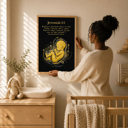 Before I Formed You In The Womb Nursery Decor – Jeremiah 1:5 Christian Nursery Wall Art, Neutral Baby Bible Verse Print, Minimalist Nursery Digital Download