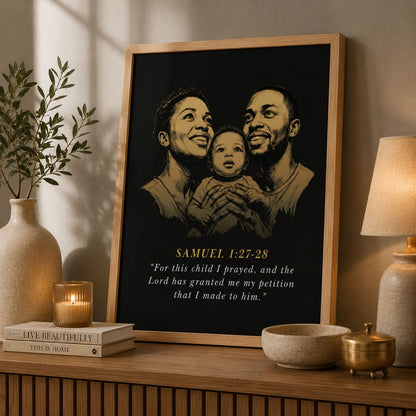 Bible Verse Wall Decor Nursery, “For This Child We Have Prayed” 1 Samuel 1:27 Christian Baby Room Print, Minimalist Nursery Wall Art, Neutral Baby Digital Download