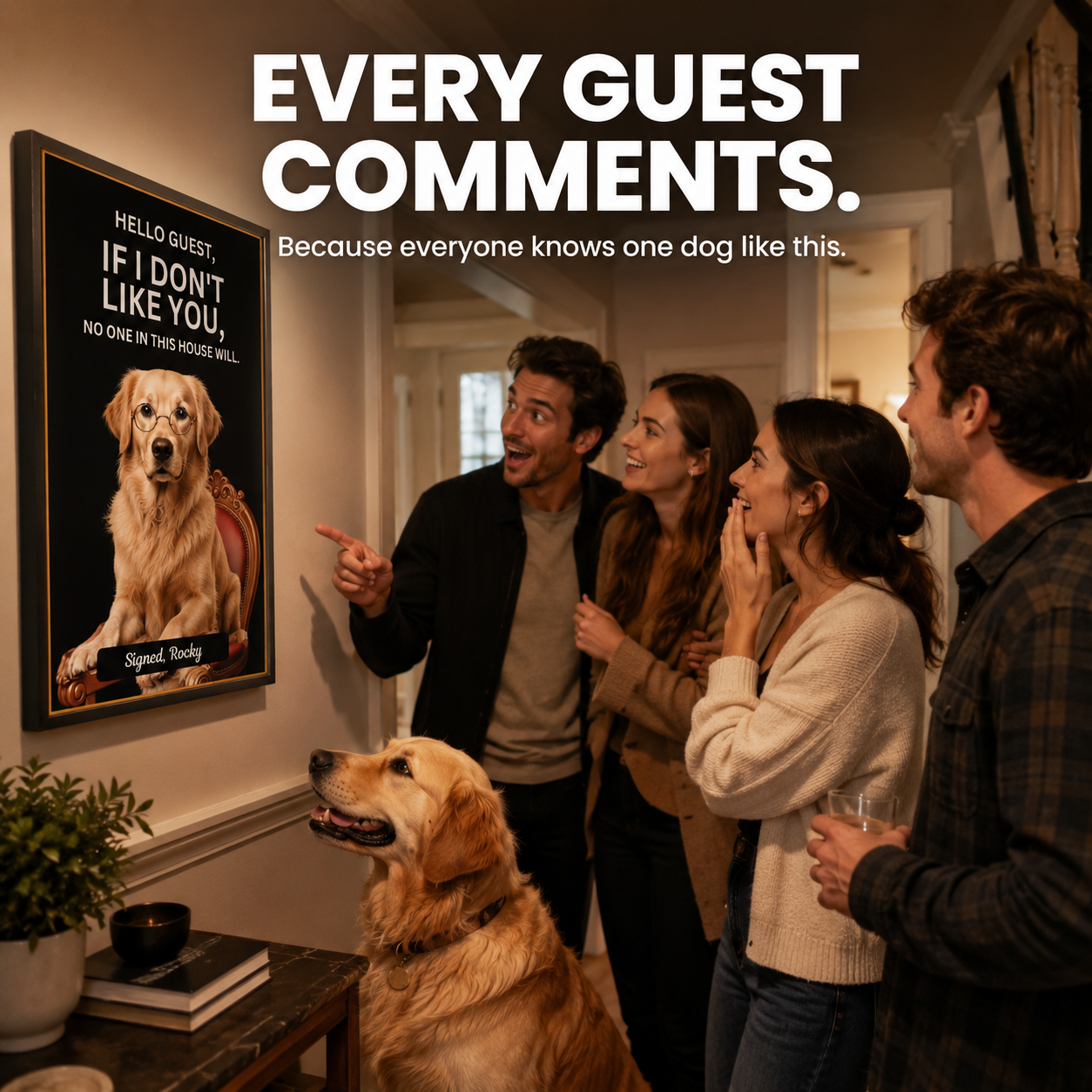 Dog Lover Gift, Modern Pet Home Decor | Funny Dog Wall Art Instant Download