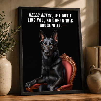 Funny German Shepherd Wall Art: Add Personality to Your Home | Dog Lover Gift + Pet Decor | Instant Download